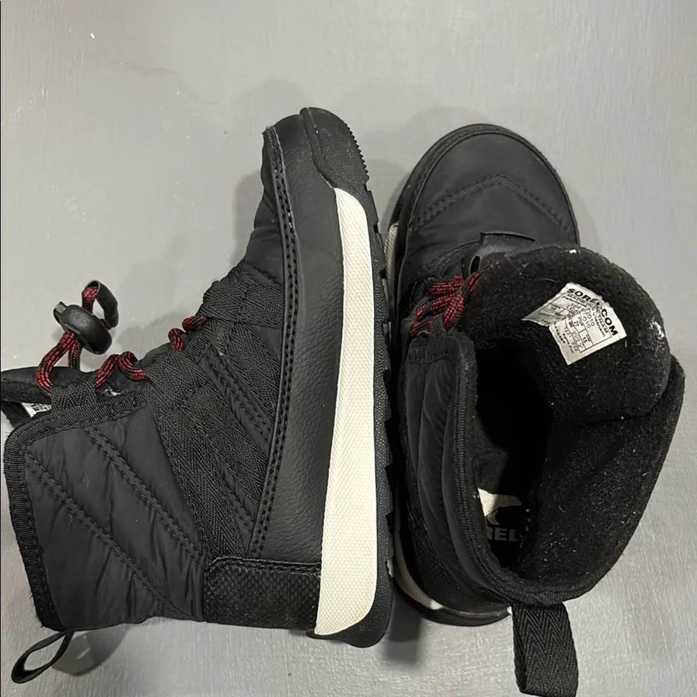 Boys Sorel Boots Winter Black Warm
